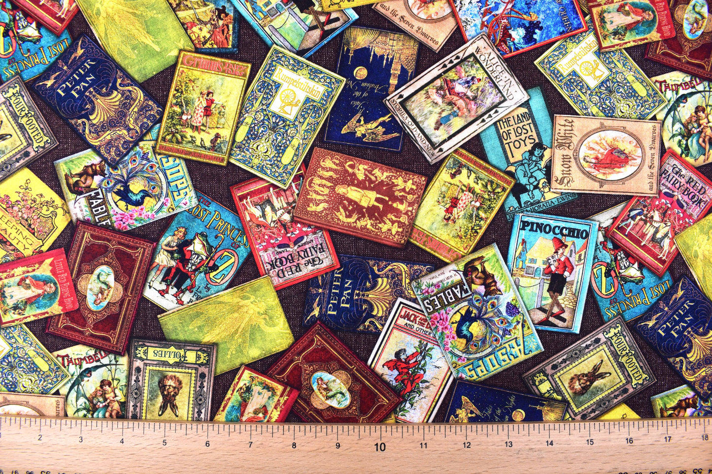 Vintage books fabric, quilting fabric, tossed books, Robert Kaufman, Price by the Half Metre
