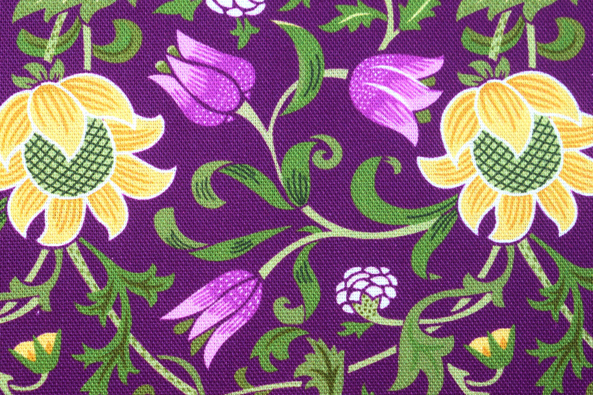 William Morris Olive Orchard, Evenlode cotton Quilting Fabric  - Price by the Half Metre