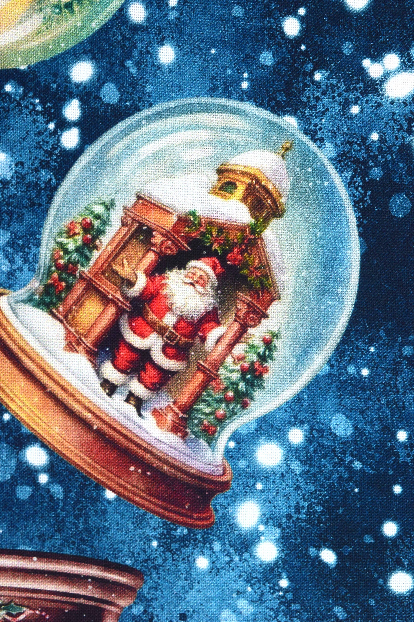 Christmas snow globe fabric, wonderful Christmas time , Quilting fabric,  -  Price by the Half Metre