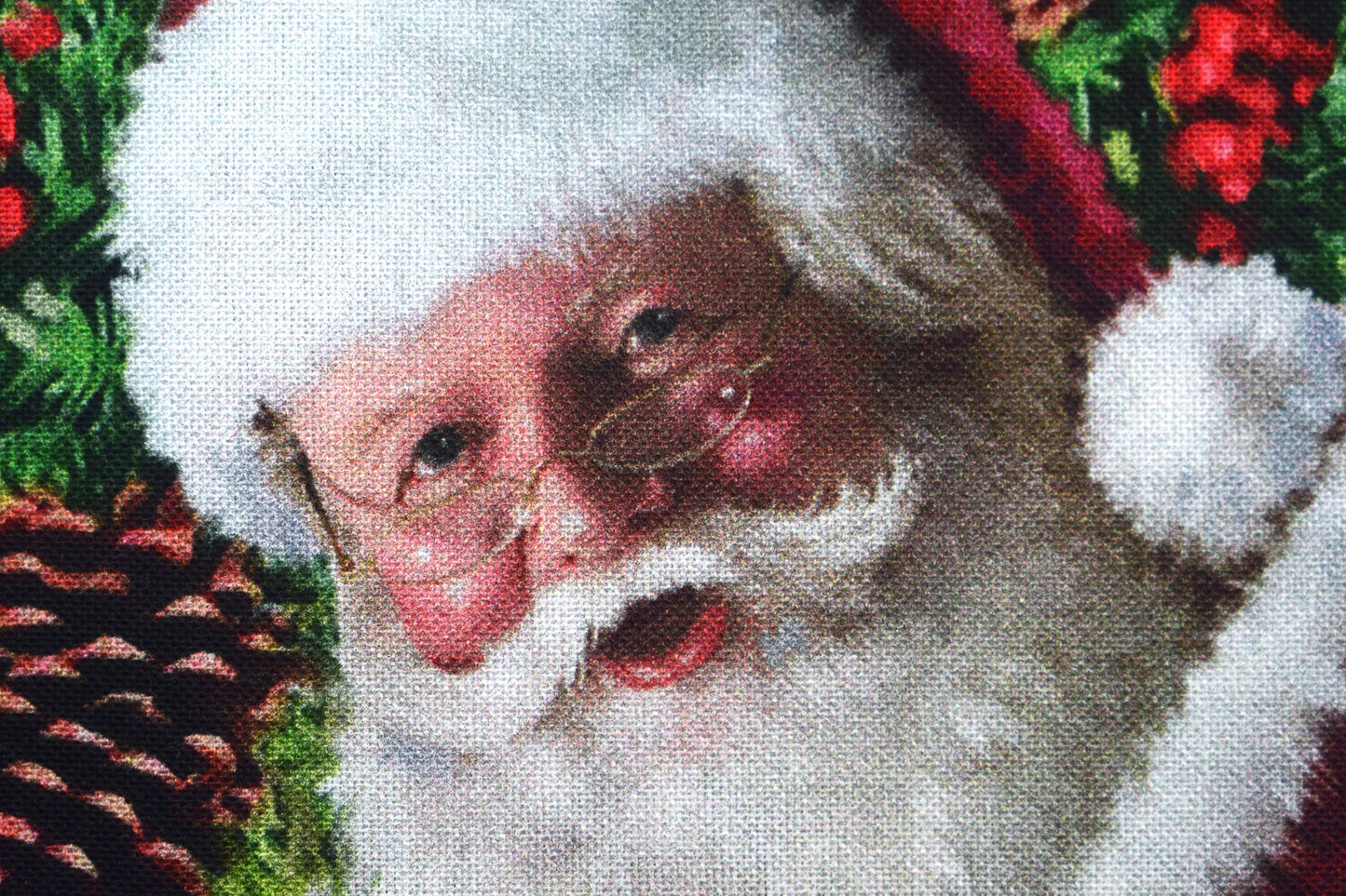 Christmas tree skirt panel, Here comes Santa, Quilting fabric - NOT FINISHED PRODUCT panel only - The Quilt Sanctuary