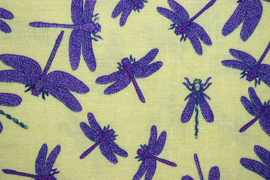 Dragonfly fabric, quilting fabric, makower fabric, insect fabric, bug fabric,  Price by the Half Metre