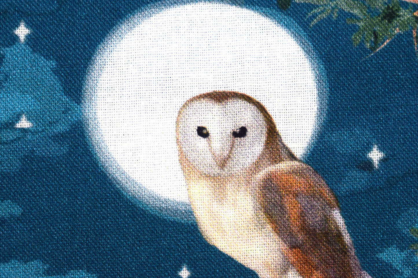 Night Owl Quilting Fabric, Barn owl cotton -  Price by the Half Metre