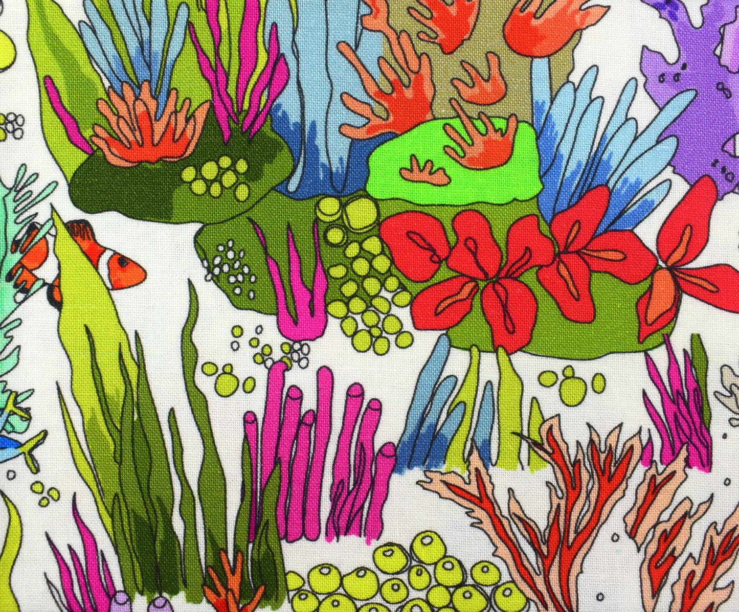 sea in colour, tropical fish, The Crafty Lass,  Organic Cotton Fat Quarters, quilting fabric - The Quilt Sanctuary