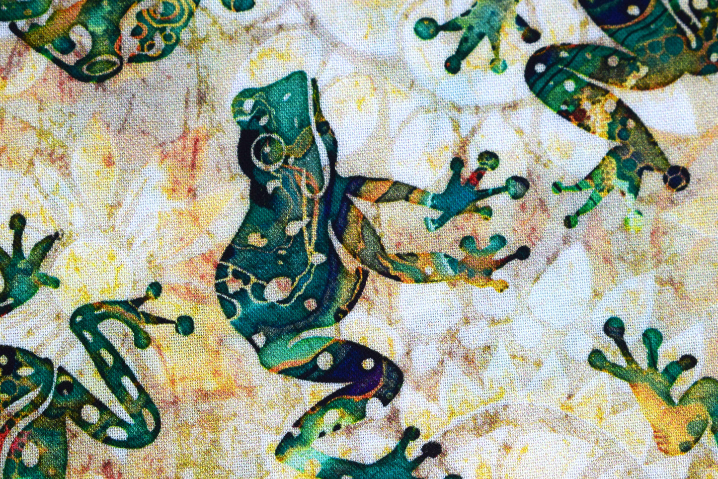 Frog fabric, Quilting fabric, cotton fabric -  Price by the Half Metre
