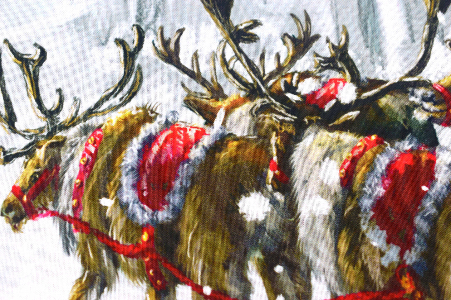 Winter Village panel, Festive traditional cotton Quilting  panel