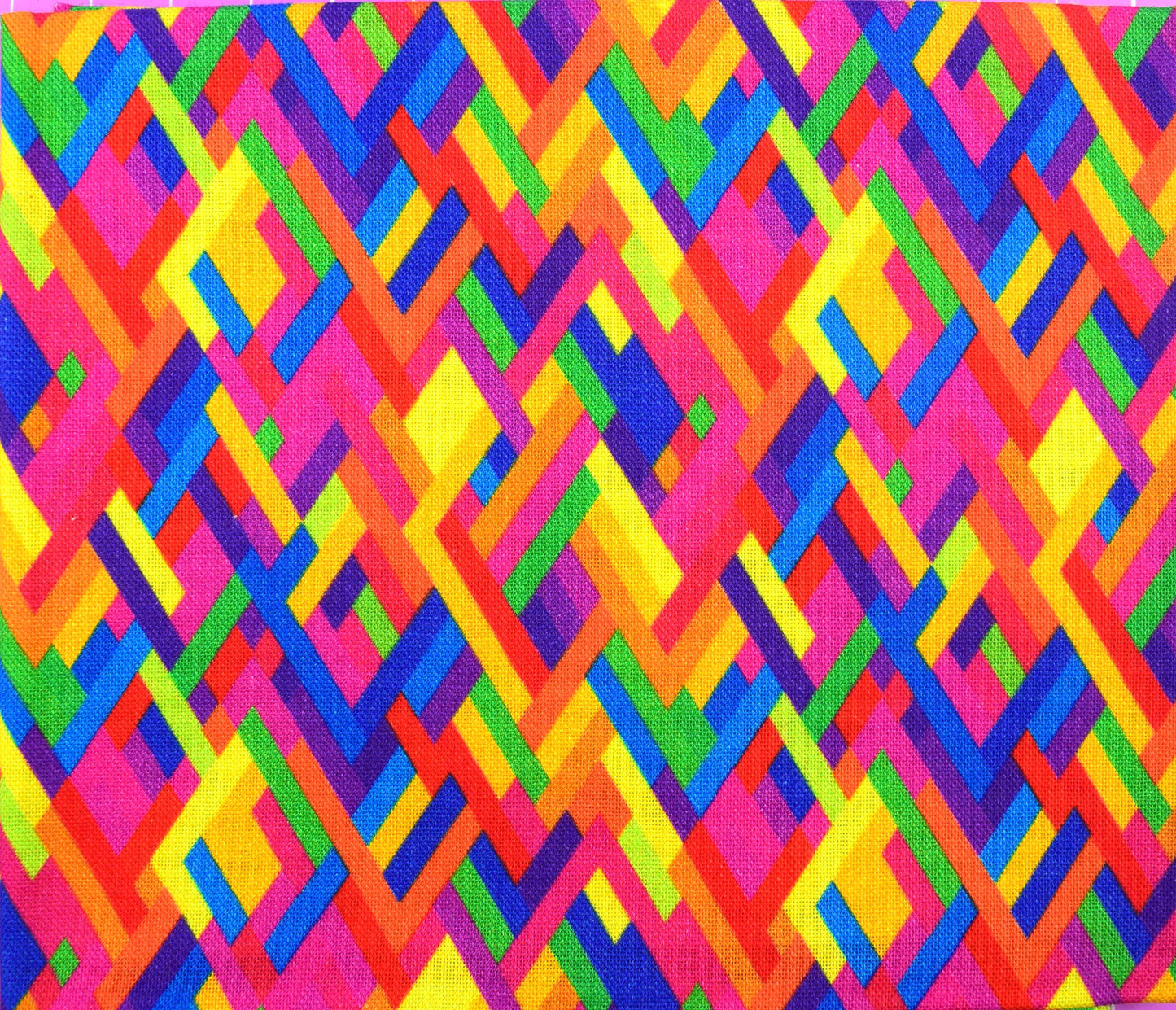 Rainbow Psychedelic Fat Quarter Bundle - 5pc Abstract Geometric Cotton Fabric Set - The Quilt Sanctuary