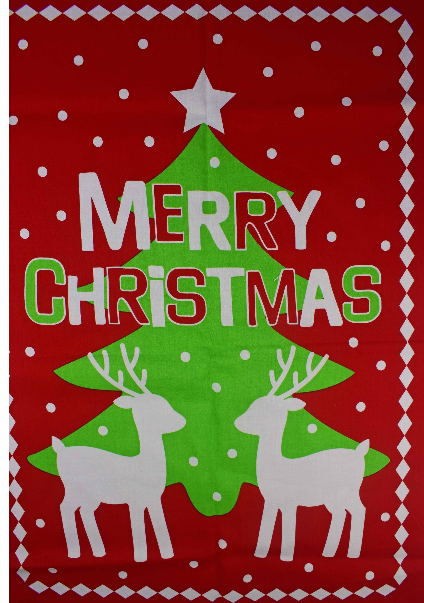 Christmas Tree and Reindeer Pillow‑Case Style Stocking Panel
