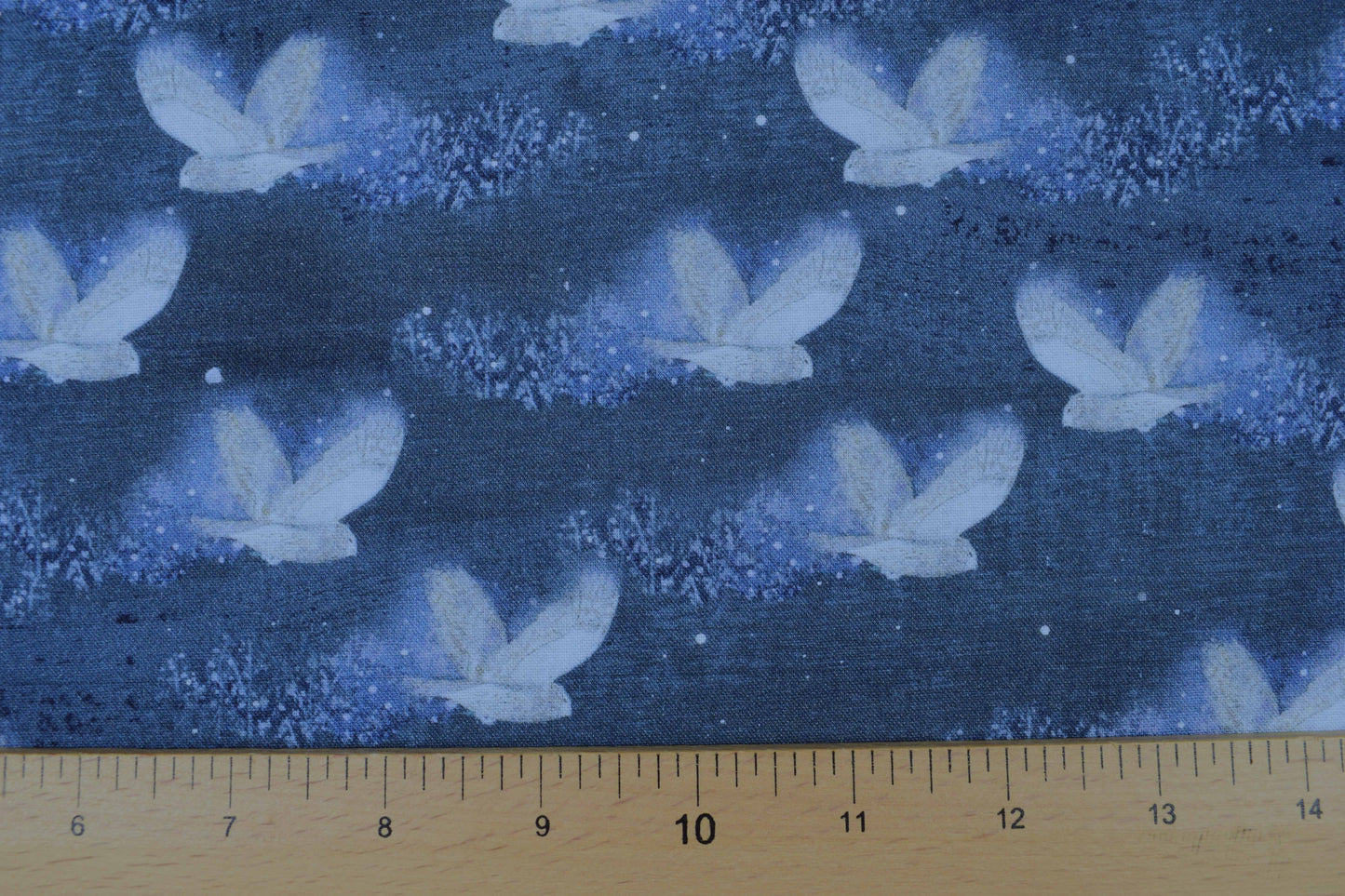 Ghostly Owl fabric, Quilting fabric, cotton fabric -  Price by the Half Metre