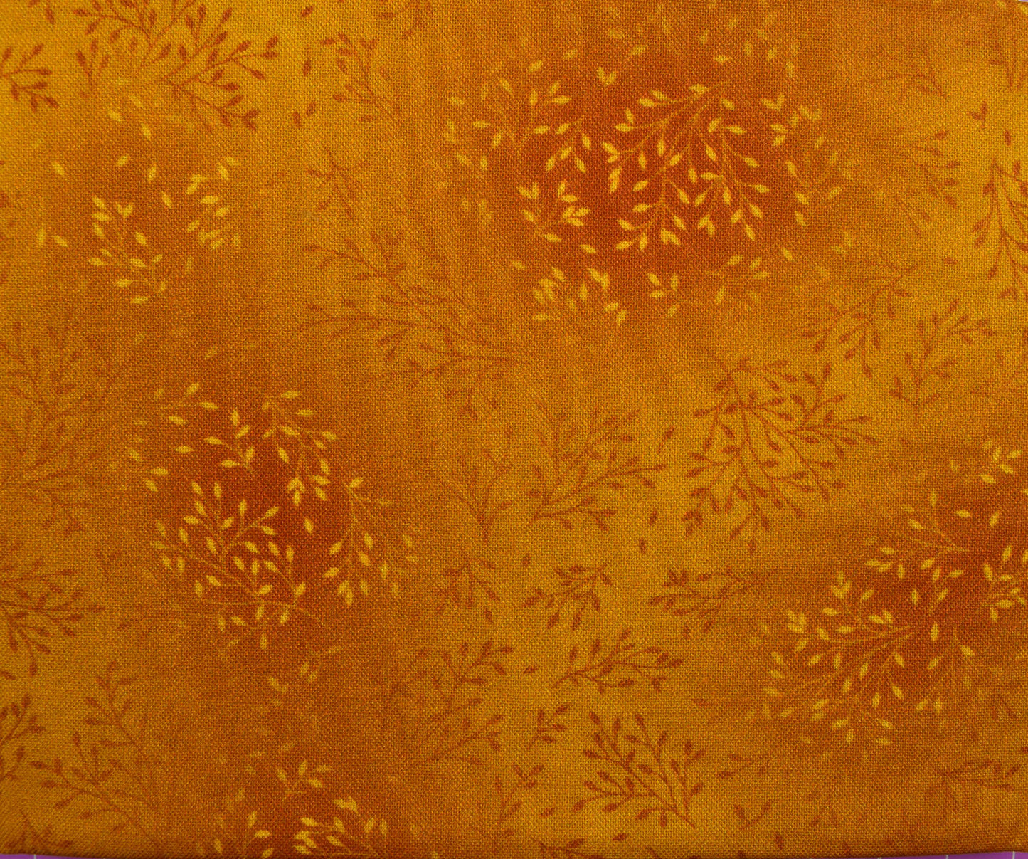 Autumn Tonal Fat Quarter Bundle, Gold Brown Red Blender Quilting Cotton