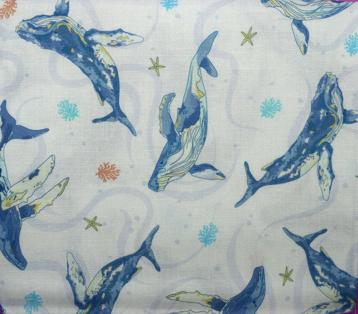 Hidden Tides Sea Life Fat Quarter Bundle – Turtles, Whales, Jellyfish, quilting fabric