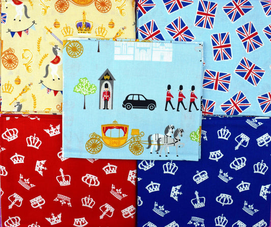 London fat Quarter Bundle, Cotton quilting fabric