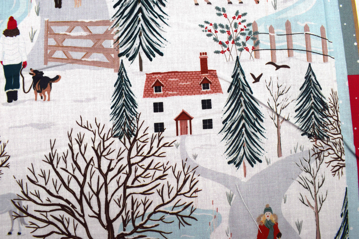Christmas in the country advent calendar panel, re-usable advent calendar - The Quilt Sanctuary
