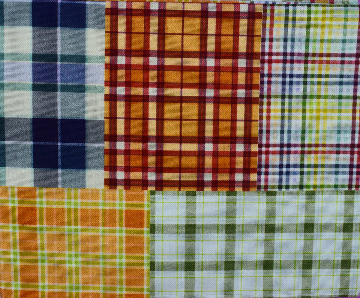 Autumn Fat Quarter Bundle with Leaves, Plaids and Scarecrow Prints - Quilting fabric