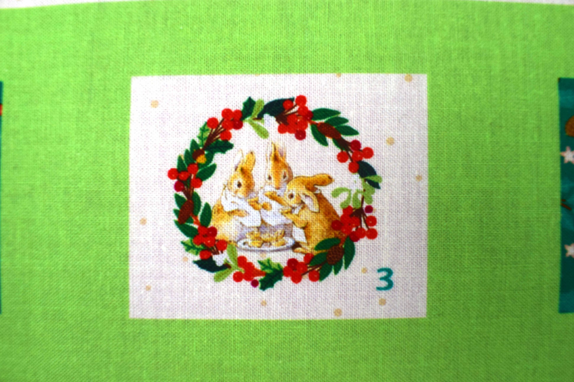 Peter Rabbit fabric advent calendar panel, re-usable advent calendar - The Quilt Sanctuary