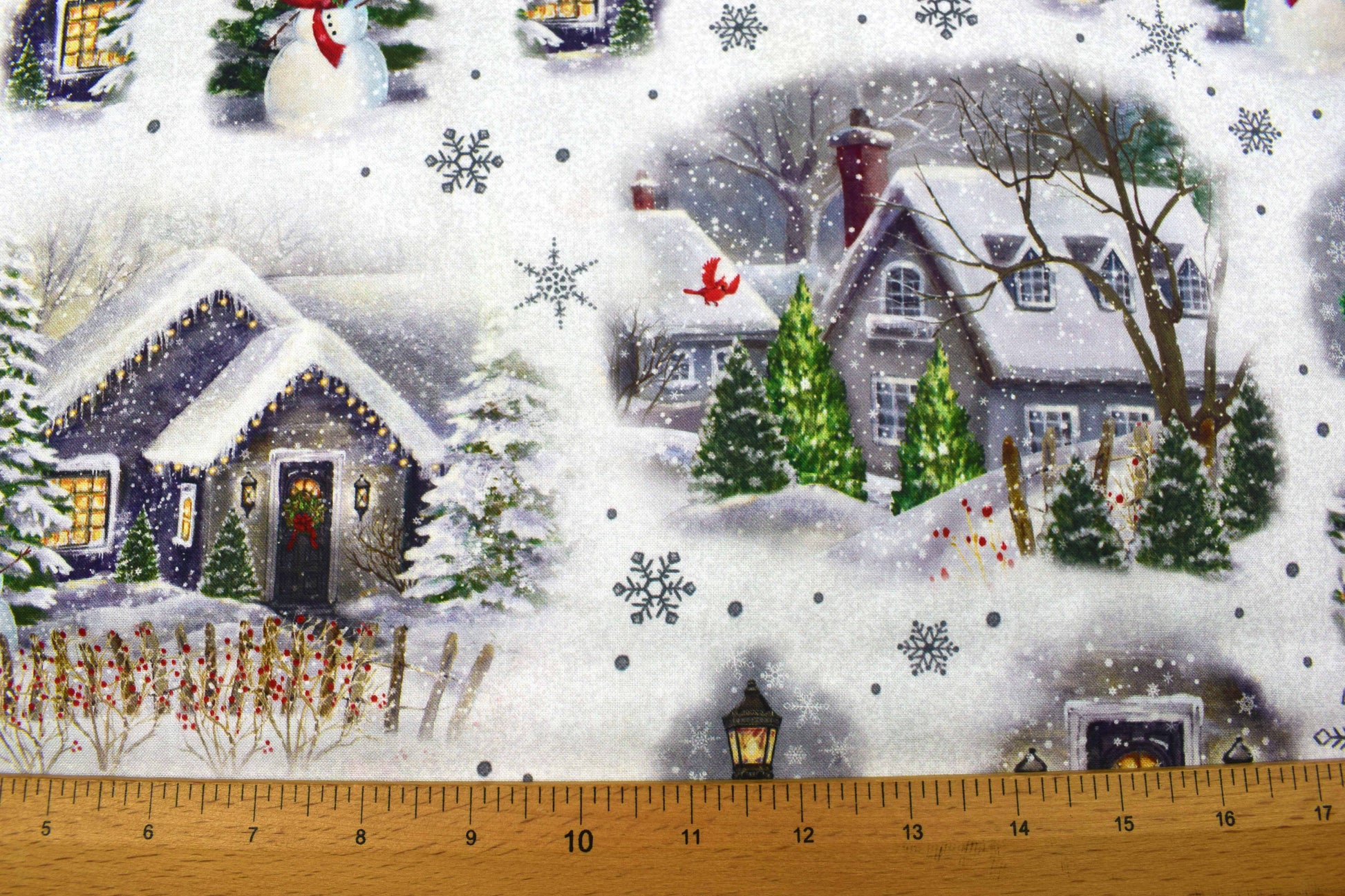 Traditional Christmas fabric, Cotton Quilting Fabric,  Price by the Half Metre - The Quilt Sanctuary