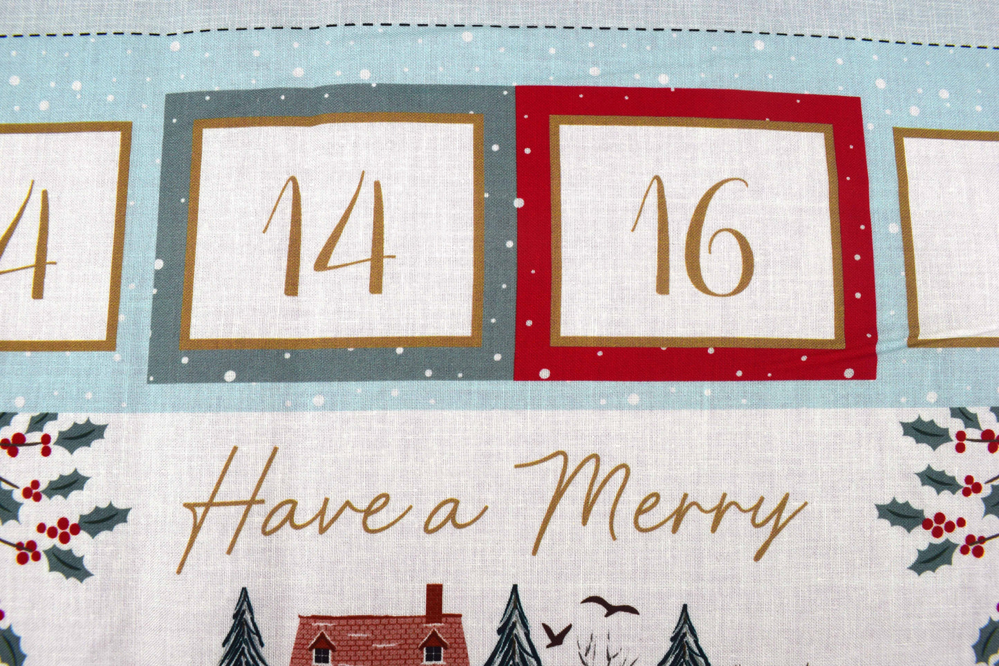 Christmas in the country advent calendar panel, re-usable advent calendar - The Quilt Sanctuary