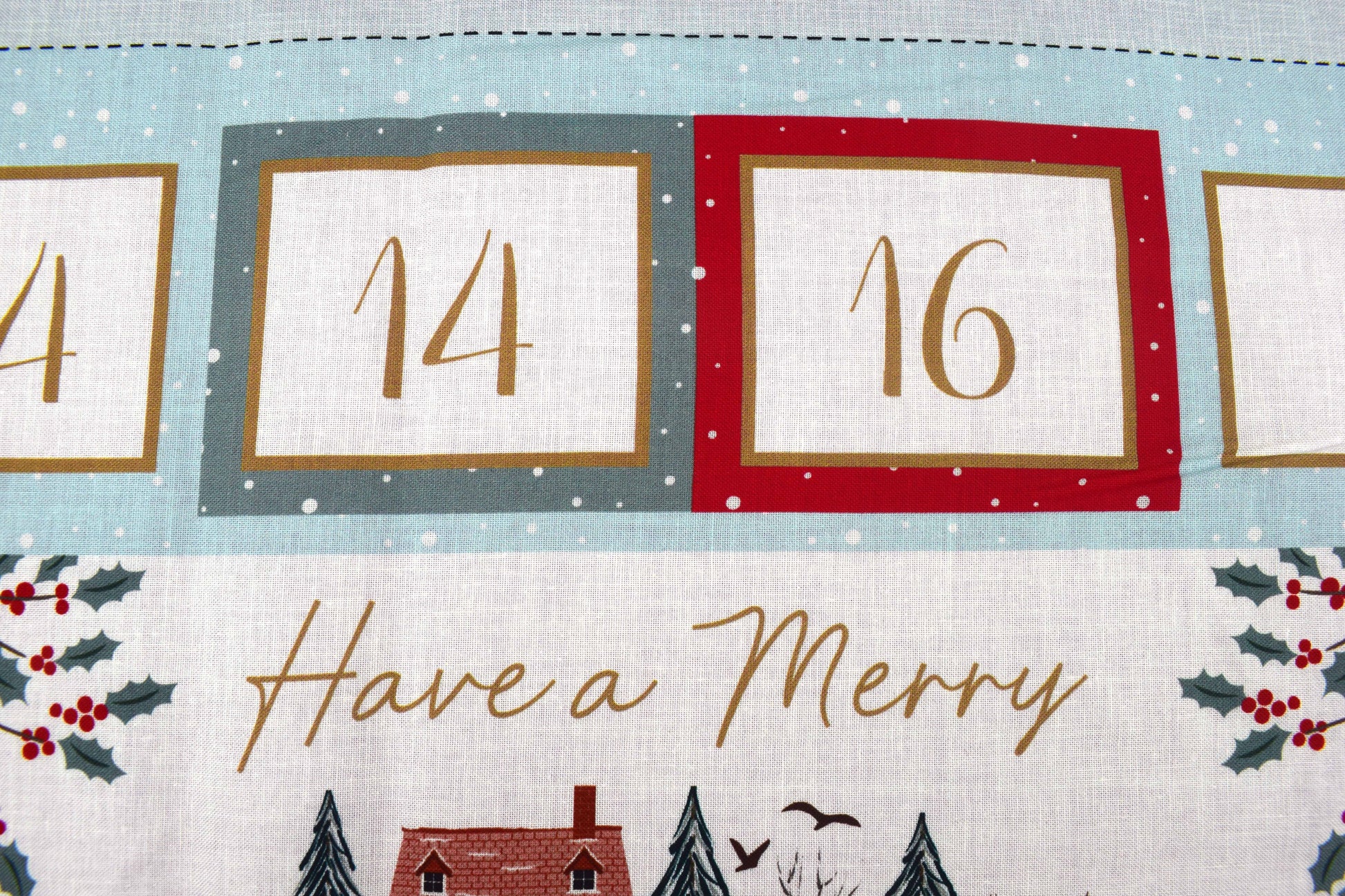 Christmas in the country advent calendar panel, re-usable advent calendar - The Quilt Sanctuary