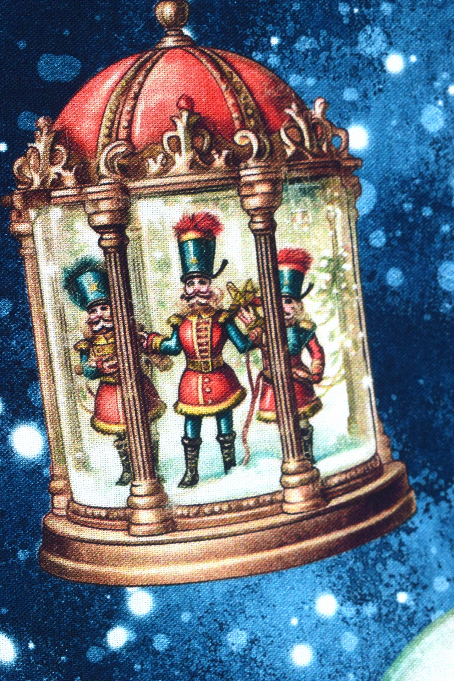Christmas snow globe fabric, wonderful Christmas time , Quilting fabric,  -  Price by the Half Metre