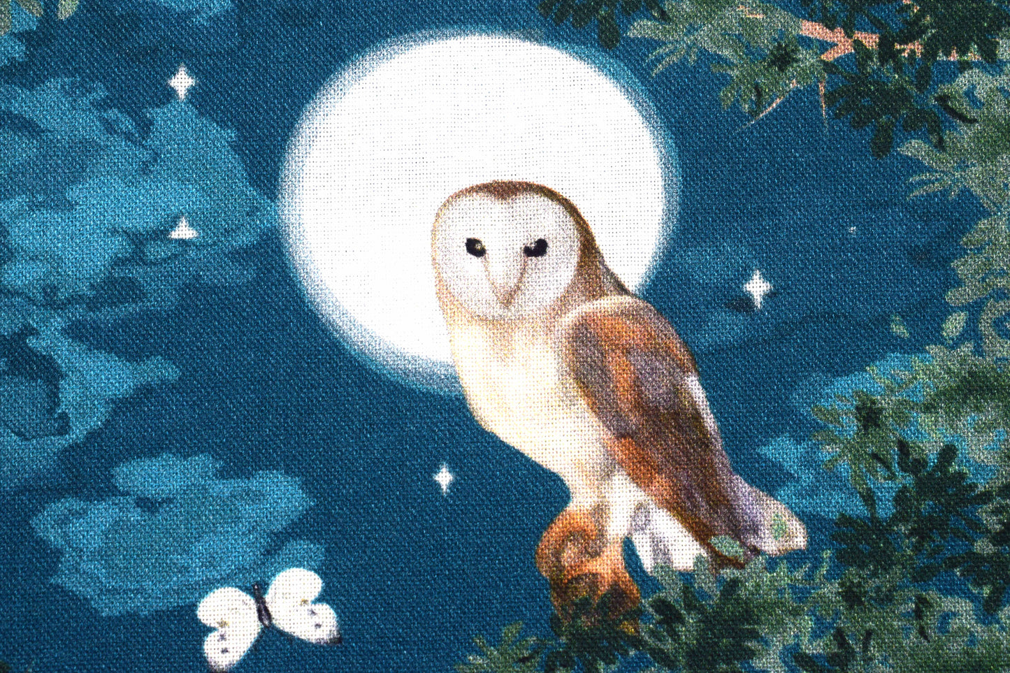 Night Owl Quilting Fabric, Barn owl cotton -  Price by the Half Metre