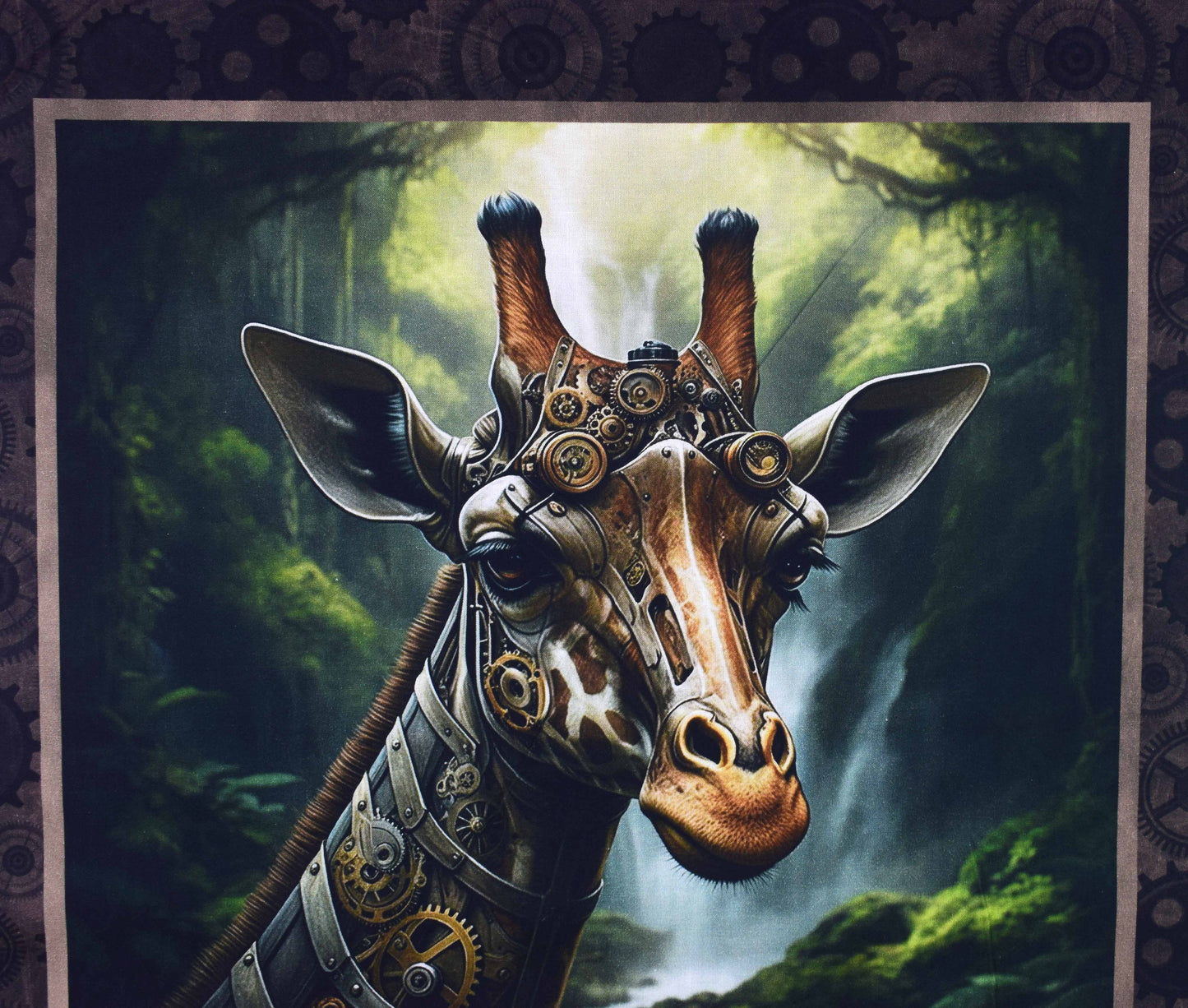 Steampunk Menagerie Fabric Panel - Set of 6 Steam Punk Animal Blocks - The Quilt Sanctuary