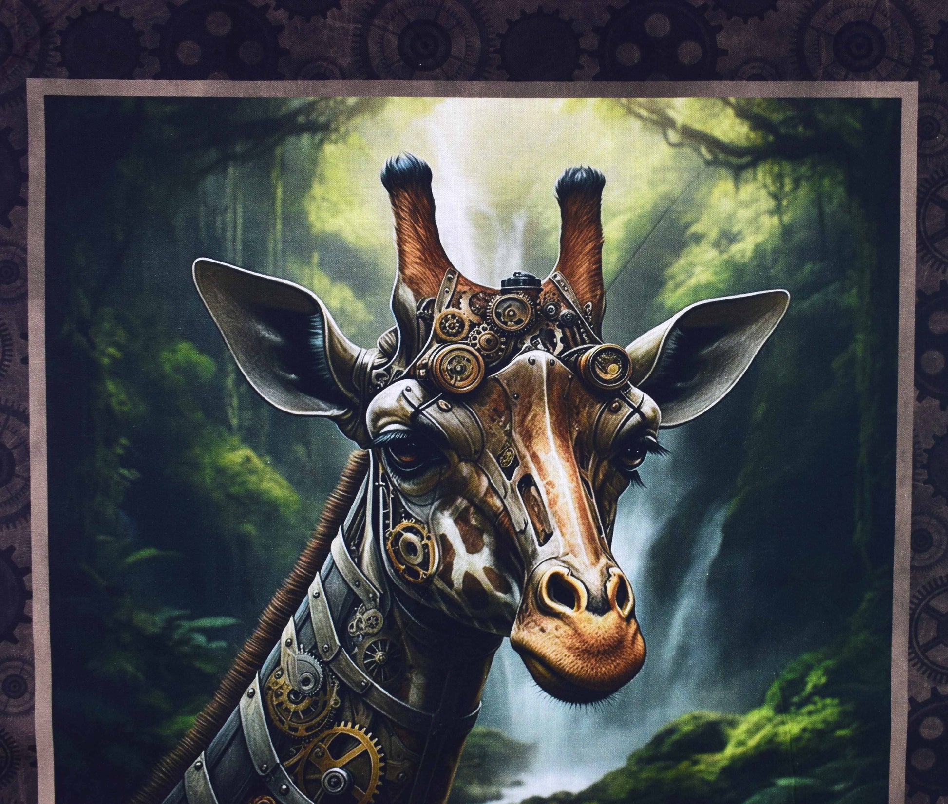Steampunk Menagerie Fabric Panel - Set of 6 Steam Punk Animal Blocks - The Quilt Sanctuary