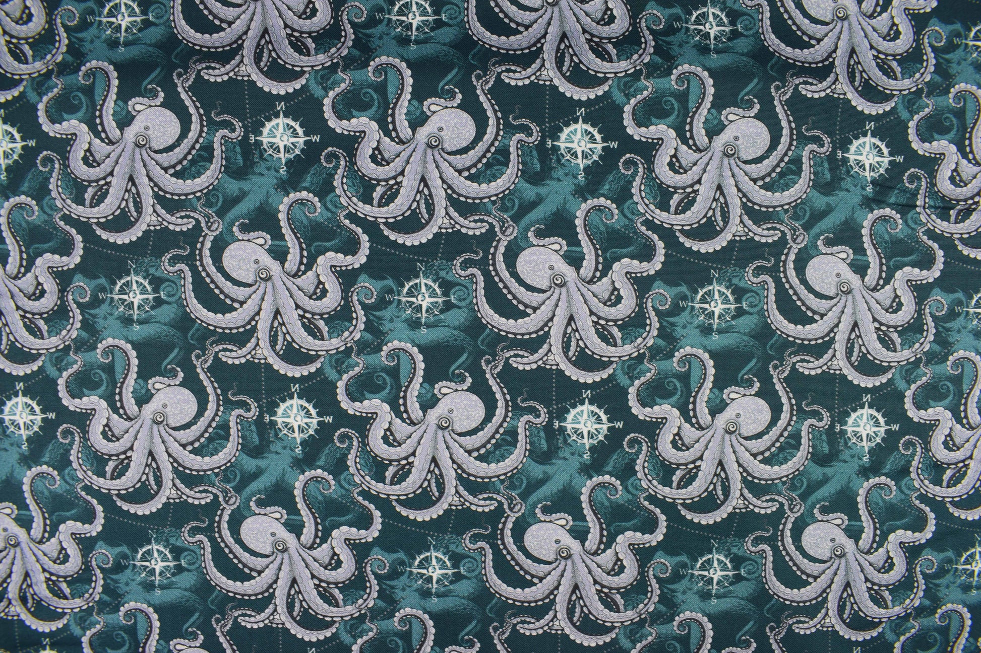 Octopus Cotton Quilting Fabric - Price by Half Metre - The Quilt Sanctuary