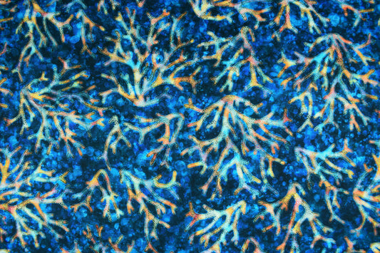 Coral Reef Fabric, Quilting fabric, cotton fabric, sea creatures, Oceana -  Price by the Half Metre
