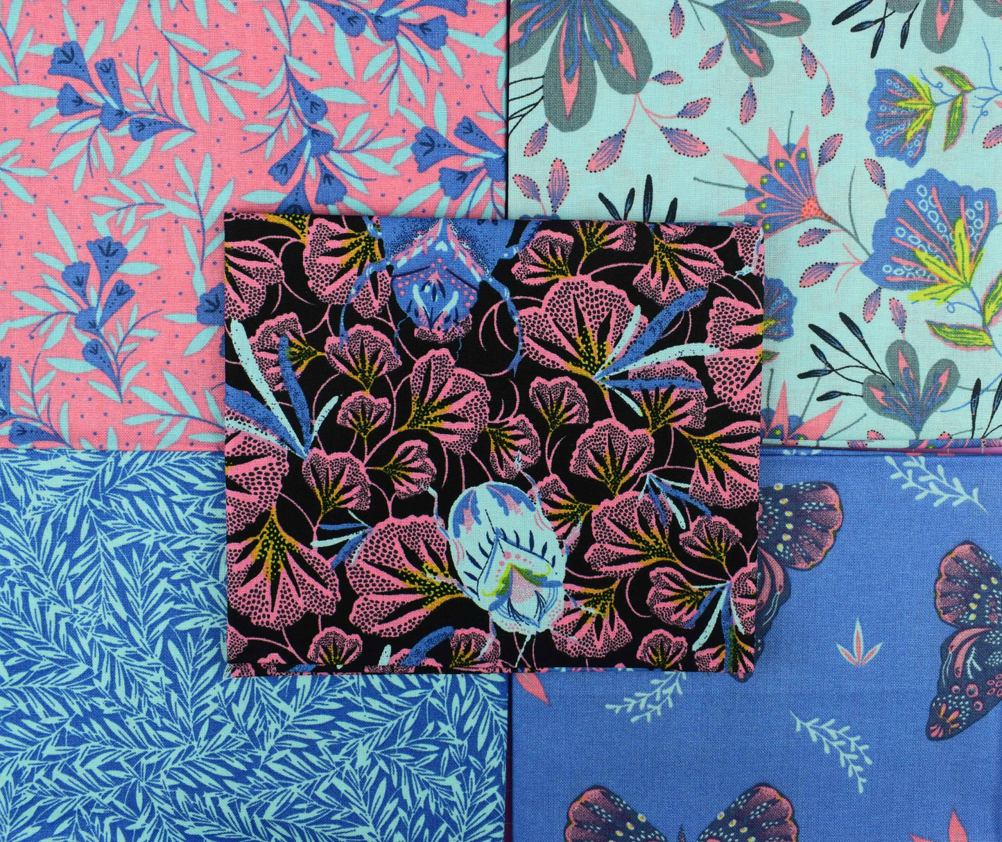 Enchanted Wings fat Quarter Bundle, butterfly quilting fabric by Bethany Salt