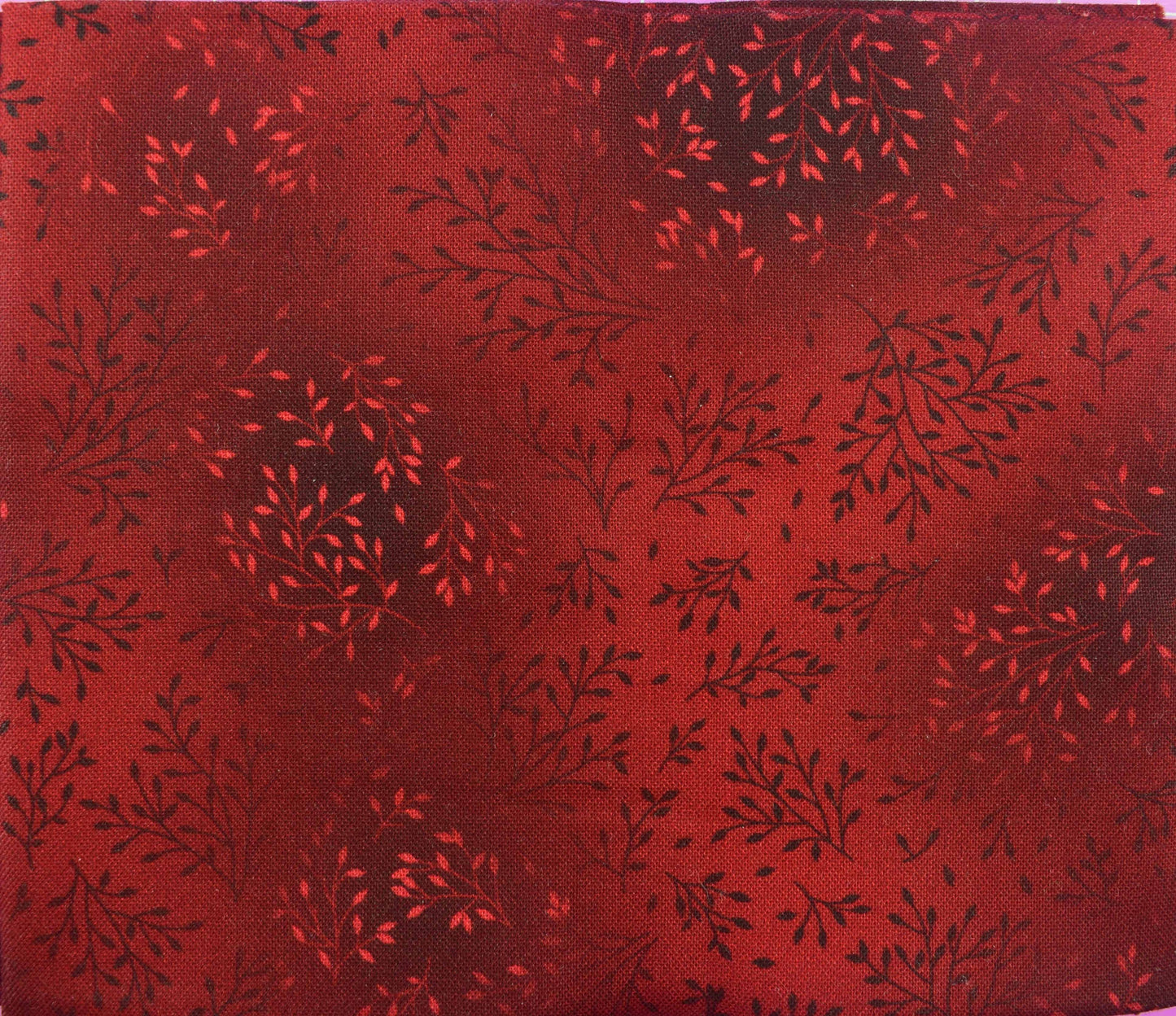 Autumn Tonal Fat Quarter Bundle, Gold Brown Red Blender Quilting Cotton