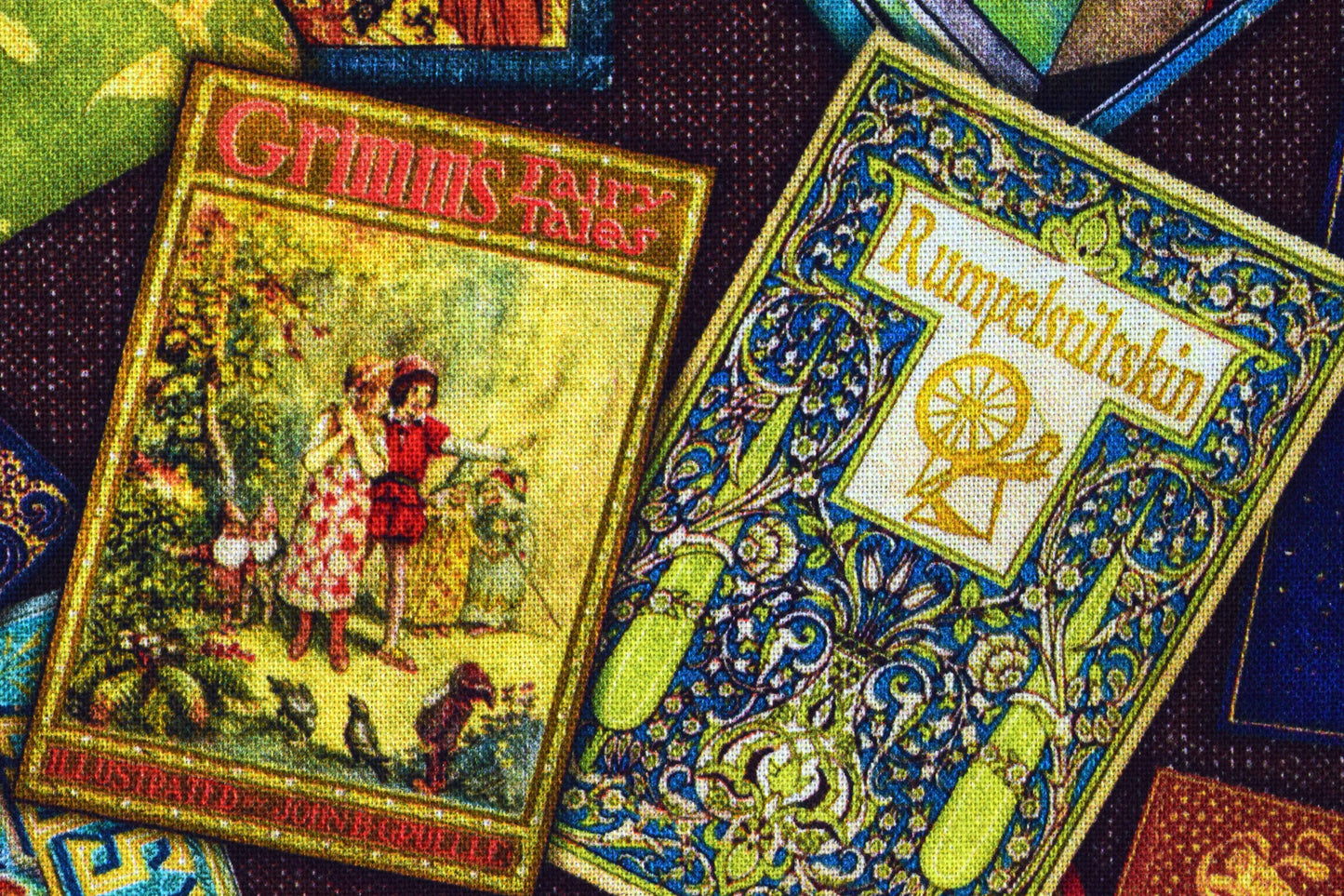 Vintage books fabric, quilting fabric, tossed books, Robert Kaufman, Price by the Half Metre