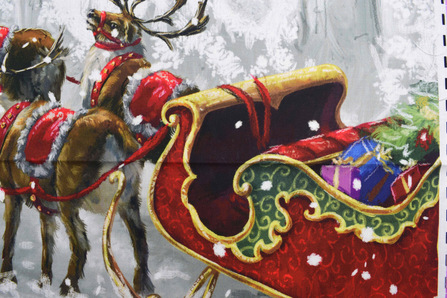 Winter Village panel, Festive traditional cotton Quilting  panel