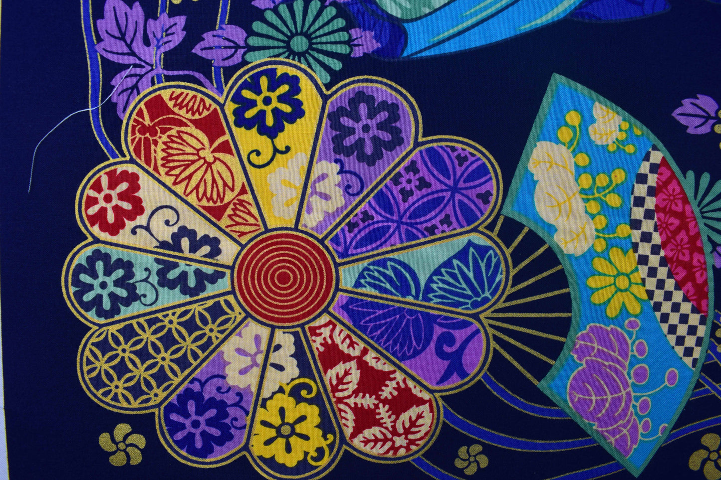 Geisha fabric panel, Japanese Quilting panel