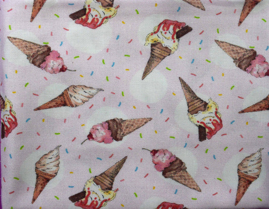 Beach Day Fabric Fat Quarter Bundle 4pc Seagull Ice Cream Sprinkles Quilting Cotton - The Quilt Sanctuary