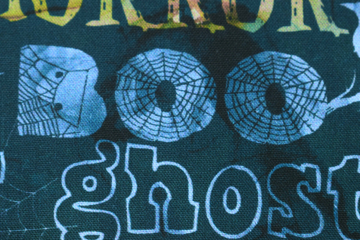 Halloween Ravens and Spooky Sayings Quilting Fabric - Price per half Metre