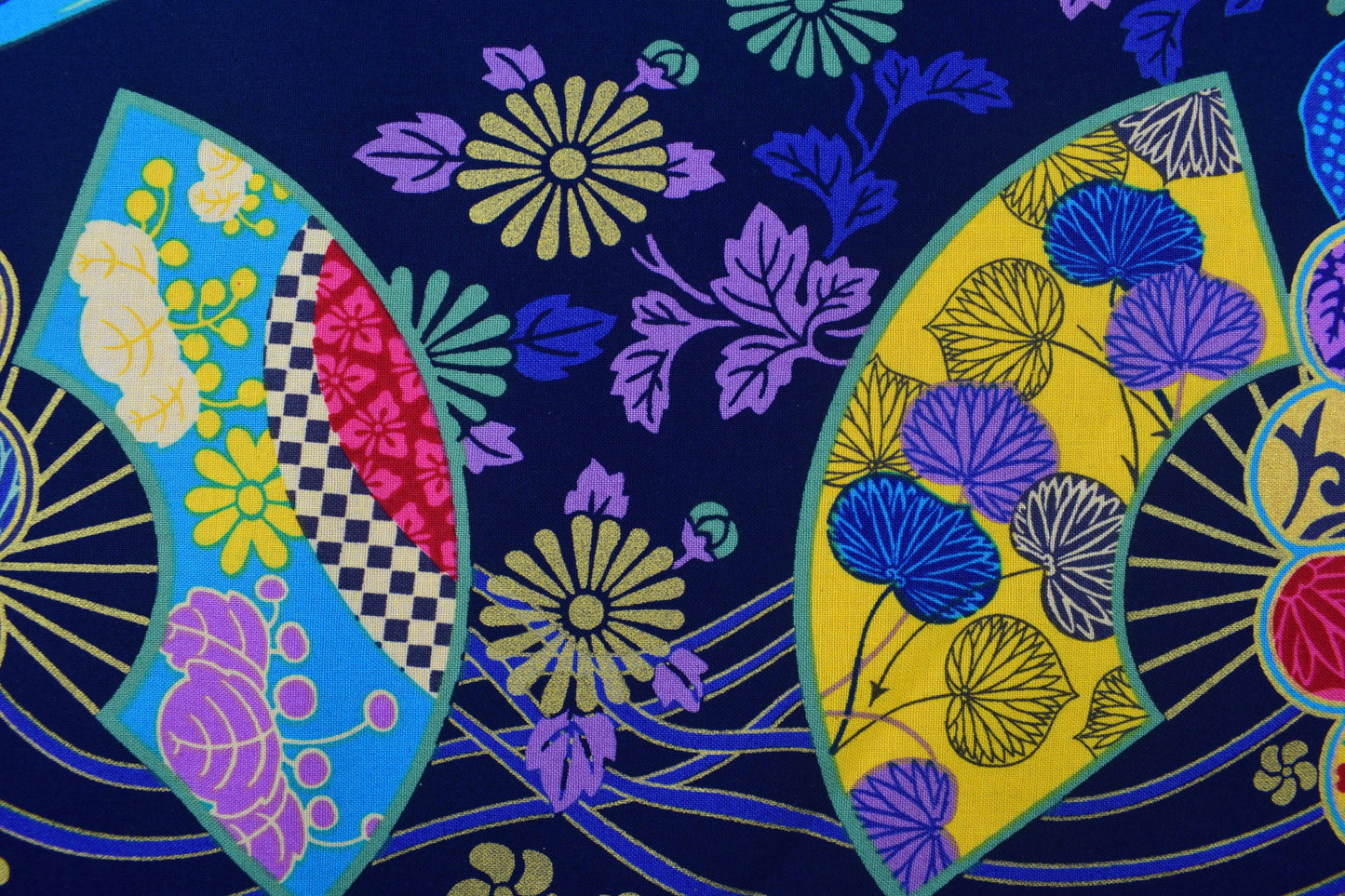 Geisha fabric panel, Japanese Quilting panel