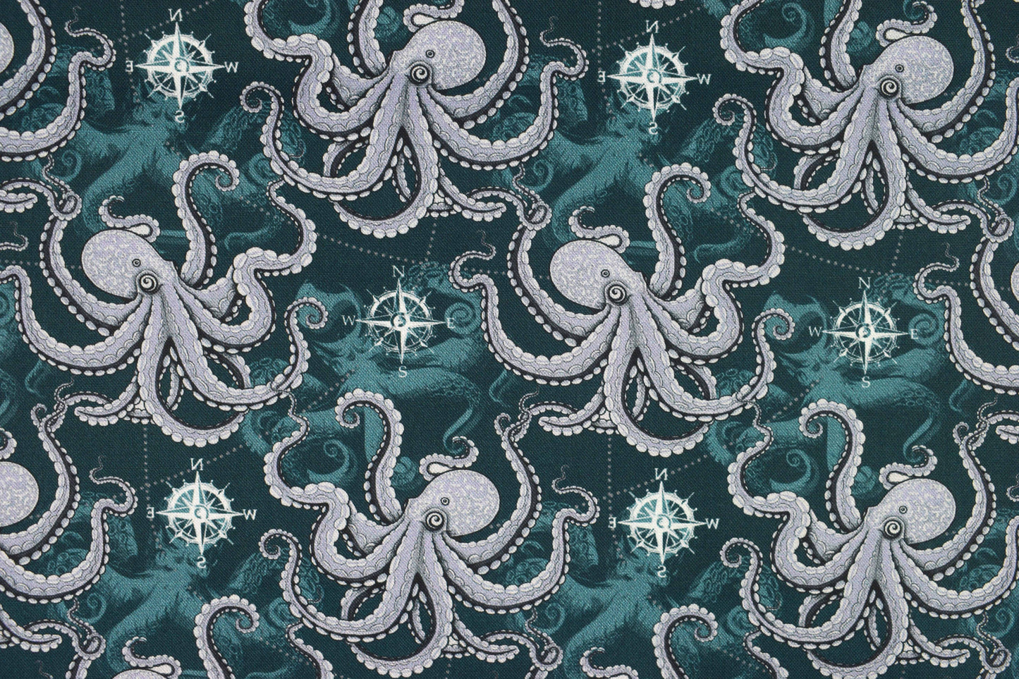 Octopus Cotton Quilting Fabric - Price by Half Metre - The Quilt Sanctuary
