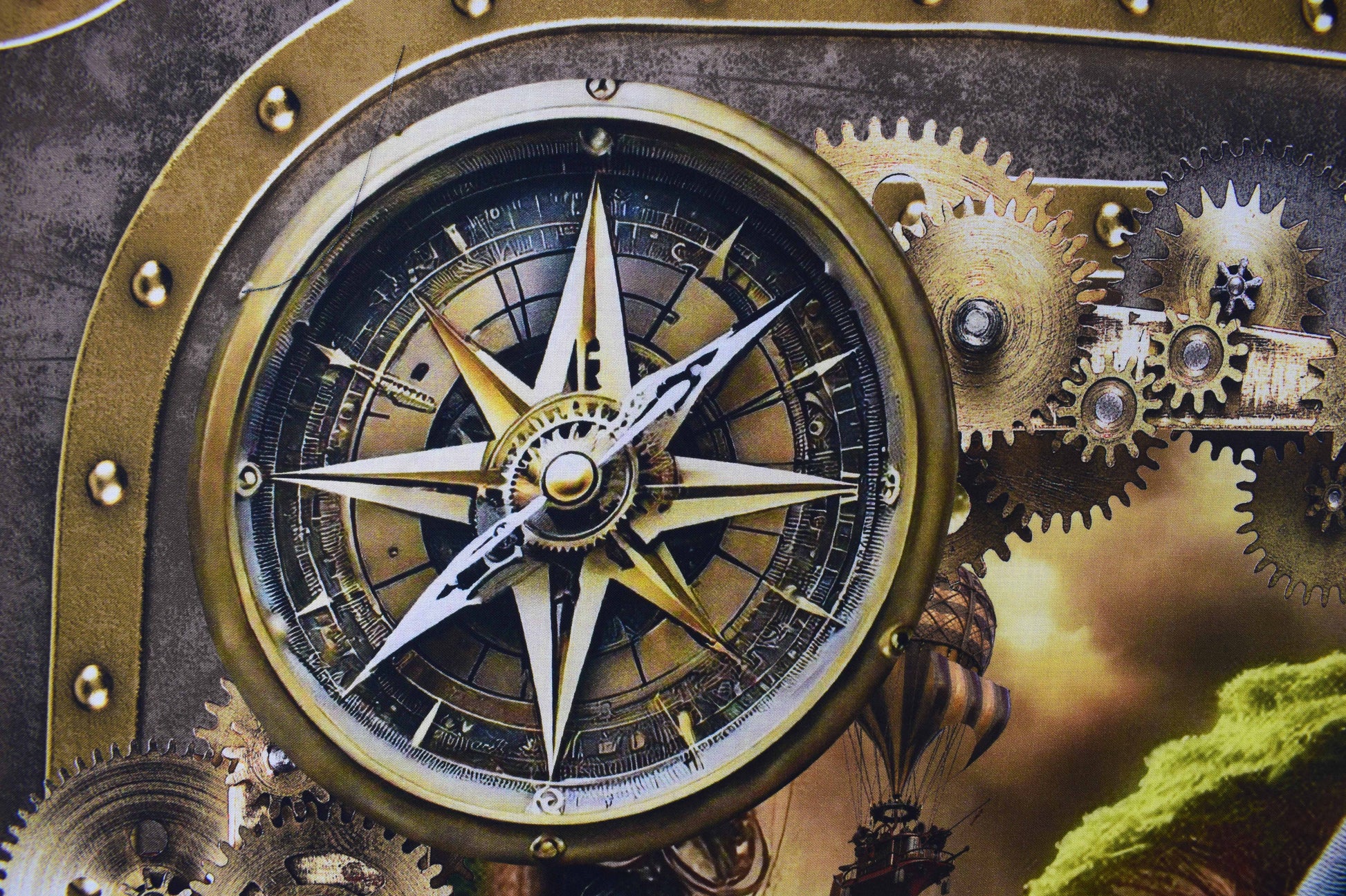 Steampunk Animal Menagerie Quilt Panel - 100% digital printed Cotton - The Quilt Sanctuary