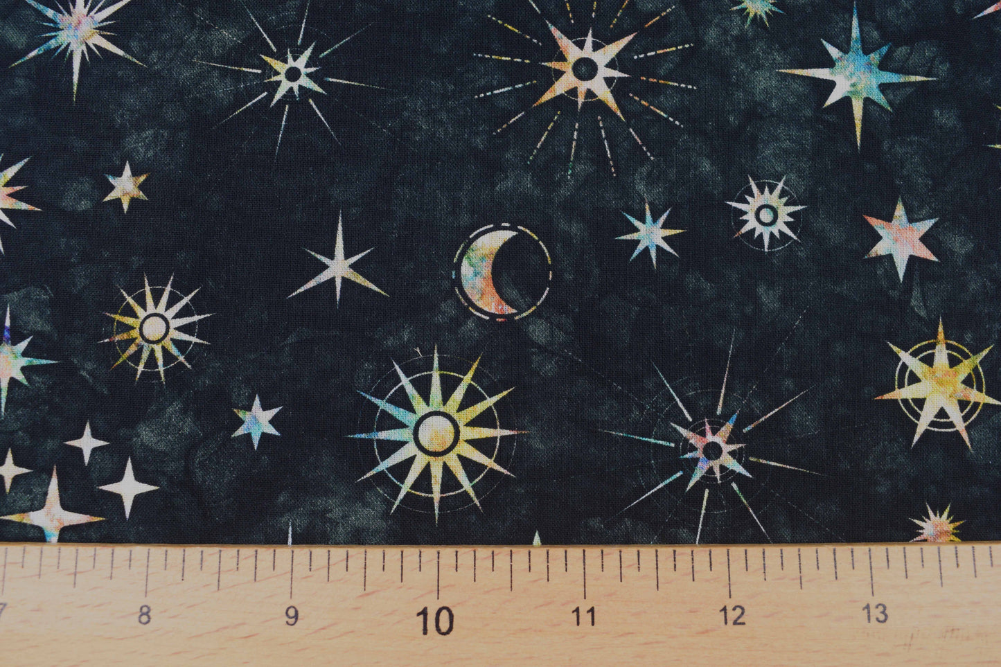 Moon and Stars fabric, Quilting fabric, cotton fabric -  Price by the Half Metre