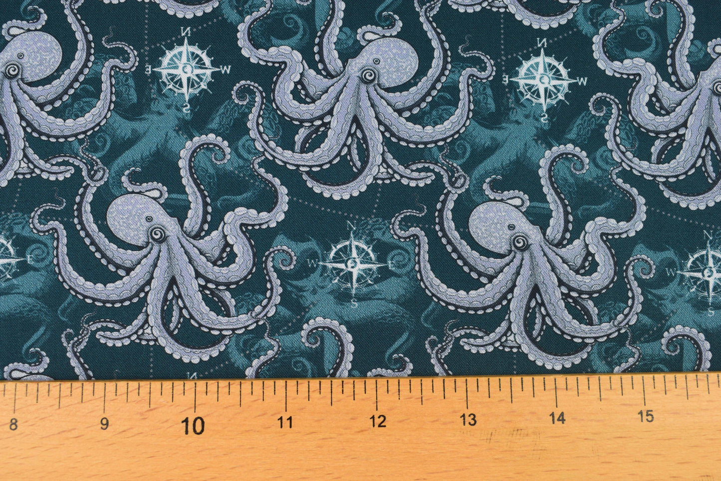 Octopus Cotton Quilting Fabric - Price by Half Metre - The Quilt Sanctuary