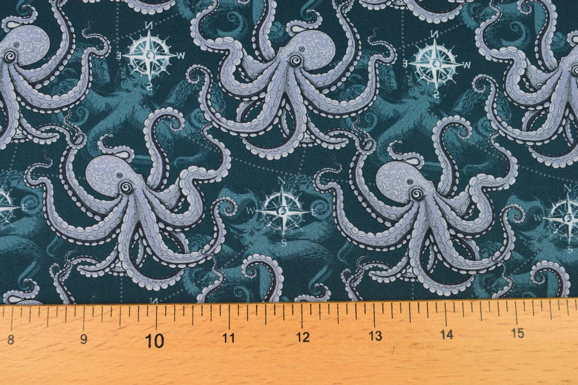 Octopus Cotton Quilting Fabric - Price by Half Metre - The Quilt Sanctuary