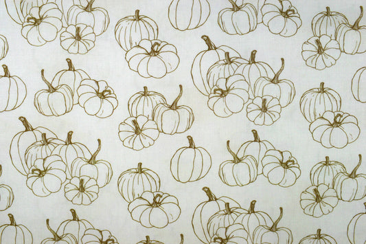 Pumpkin Pattern Quilting Fabric - Price by Half Metre