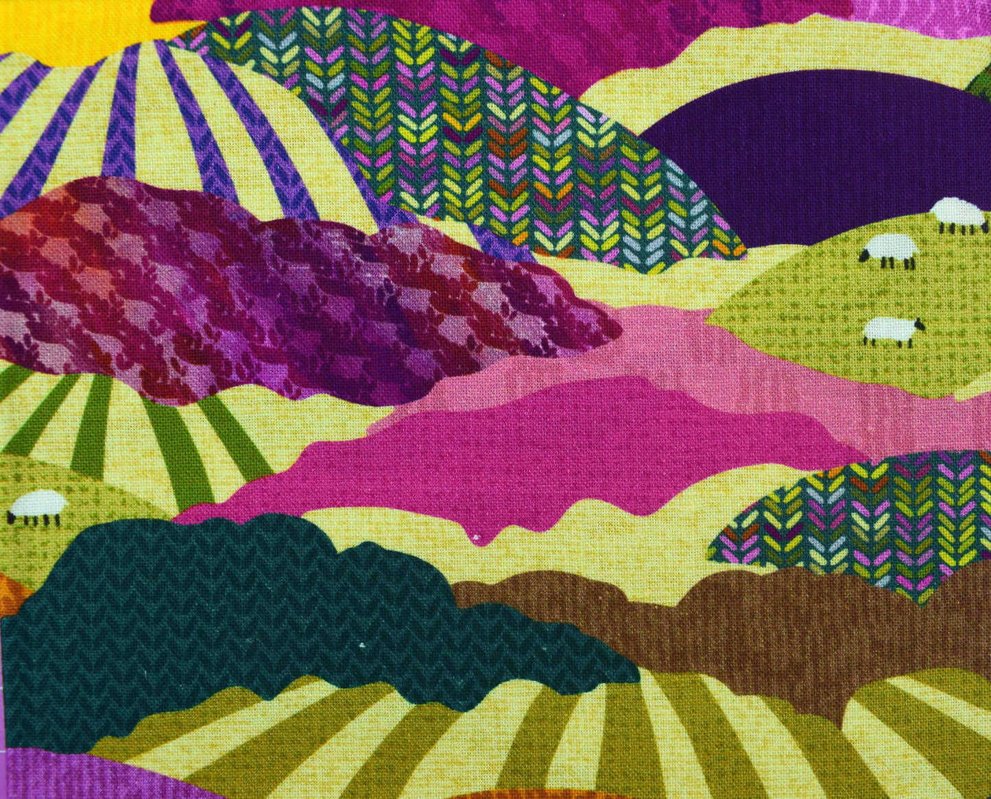Flax and Fibre Fat Quarter Bundle, 4pc Yarn & Landscape Cotton Quilting Fabric - The Quilt Sanctuary