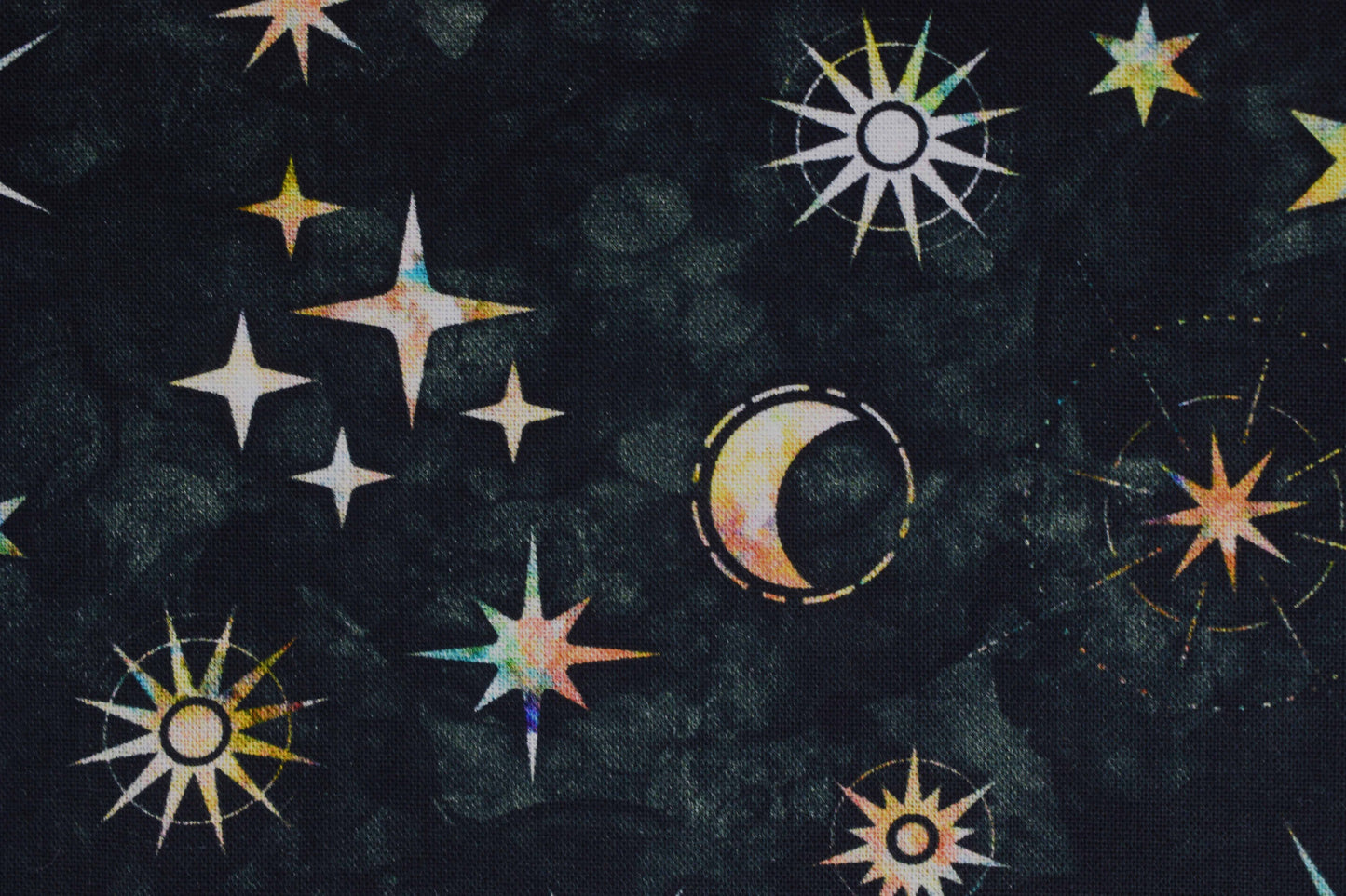Moon and Stars fabric, Quilting fabric, cotton fabric -  Price by the Half Metre