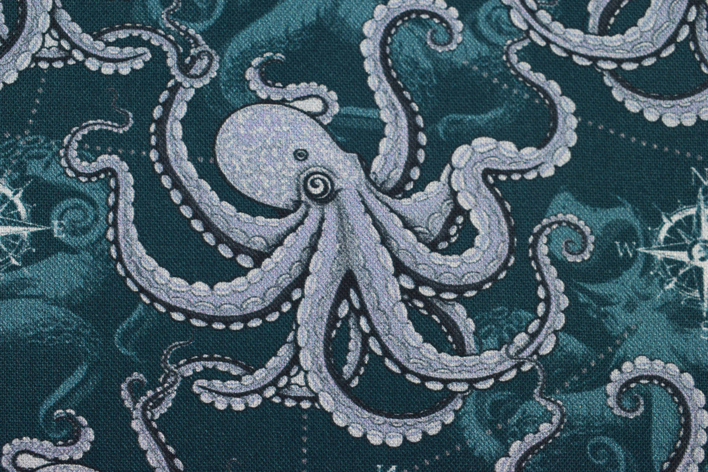 Octopus Cotton Quilting Fabric - Price by Half Metre - The Quilt Sanctuary