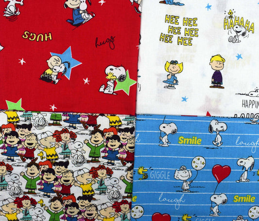 Peanuts Fat Quarter bundle, cotton quilting fabric