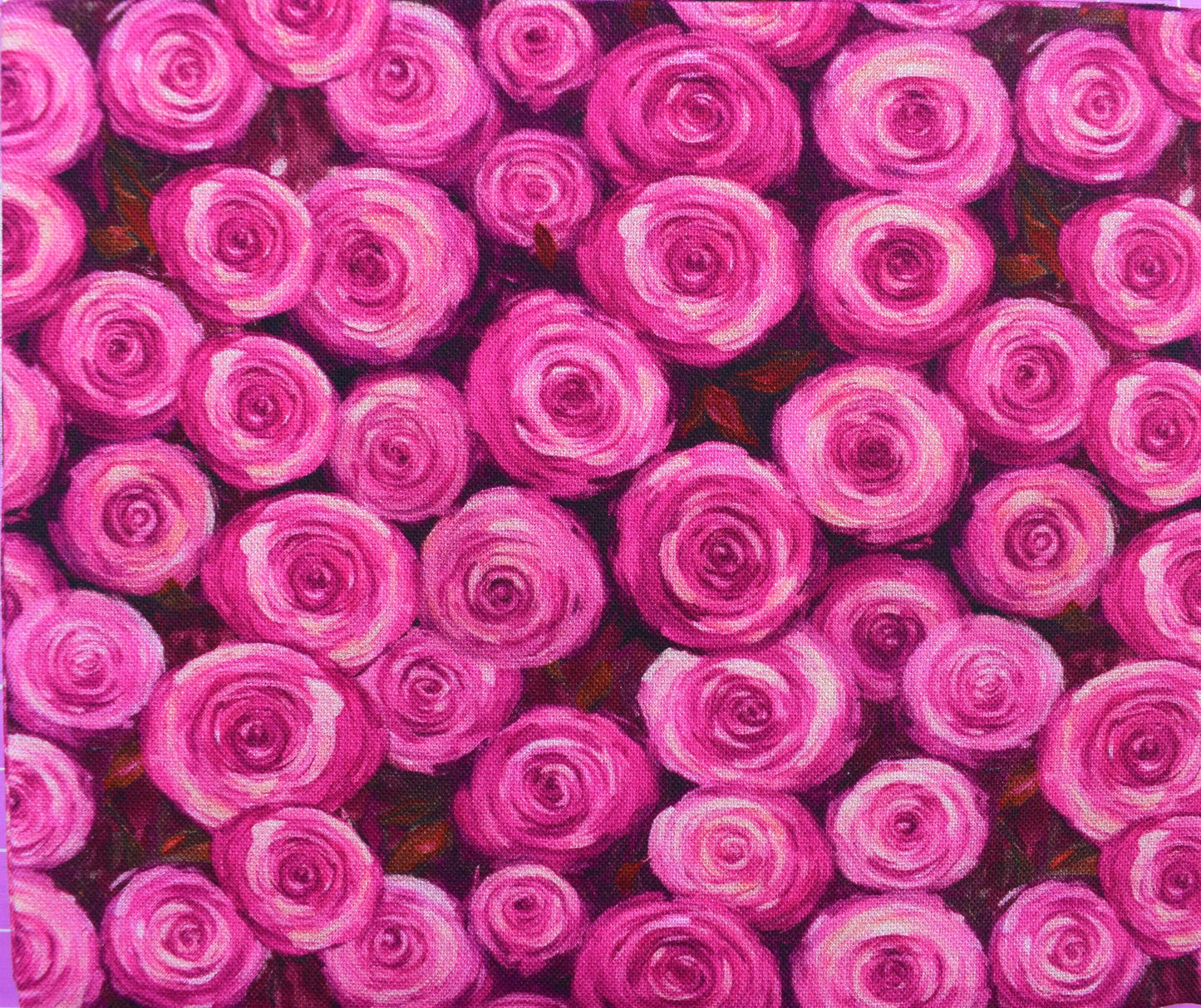 Vintage Rose Floral Fat Quarters,  Quilting Cotton Fabric Pack