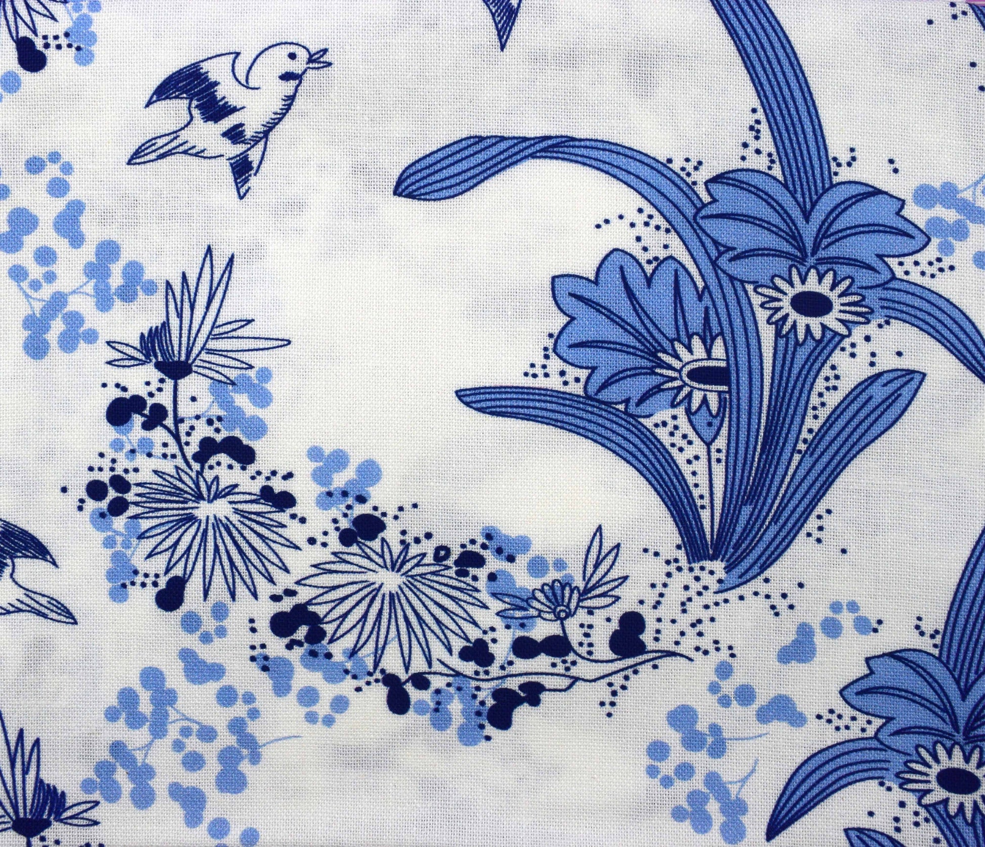 Blue and white Floral fat Quarter Bundle, Ornamental blues, quilting fabric - The Quilt Sanctuary