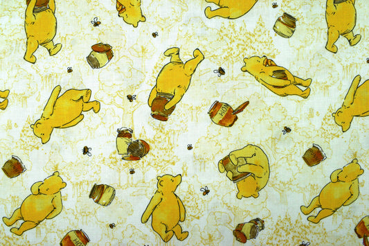 Winnie the pooh Quilting Fabric  -  Price by the Half Metre
