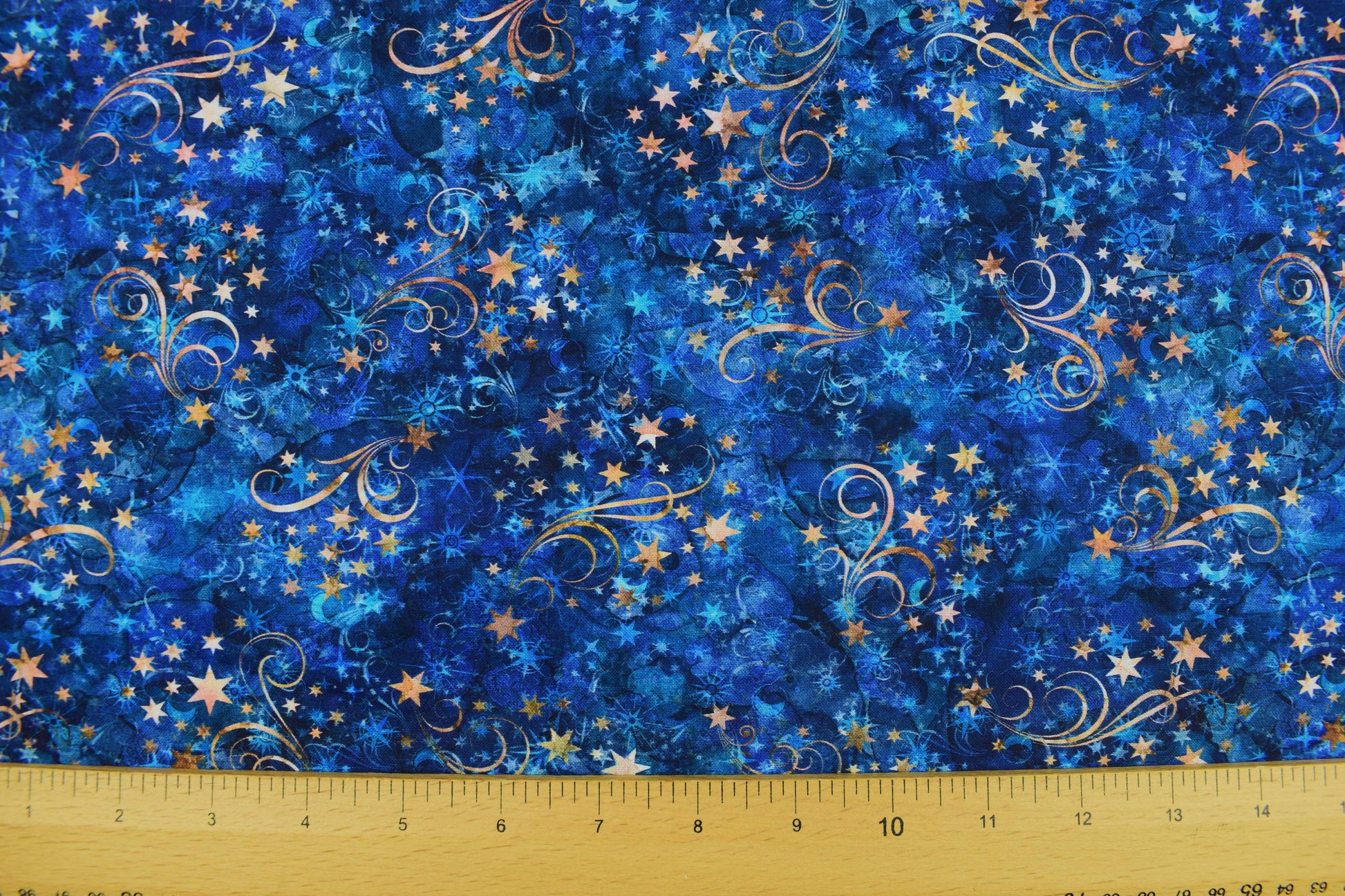 Blue star extra wide Quilting fabric, cotton fabric -  Price by the Half Metre - The Quilt Sanctuary