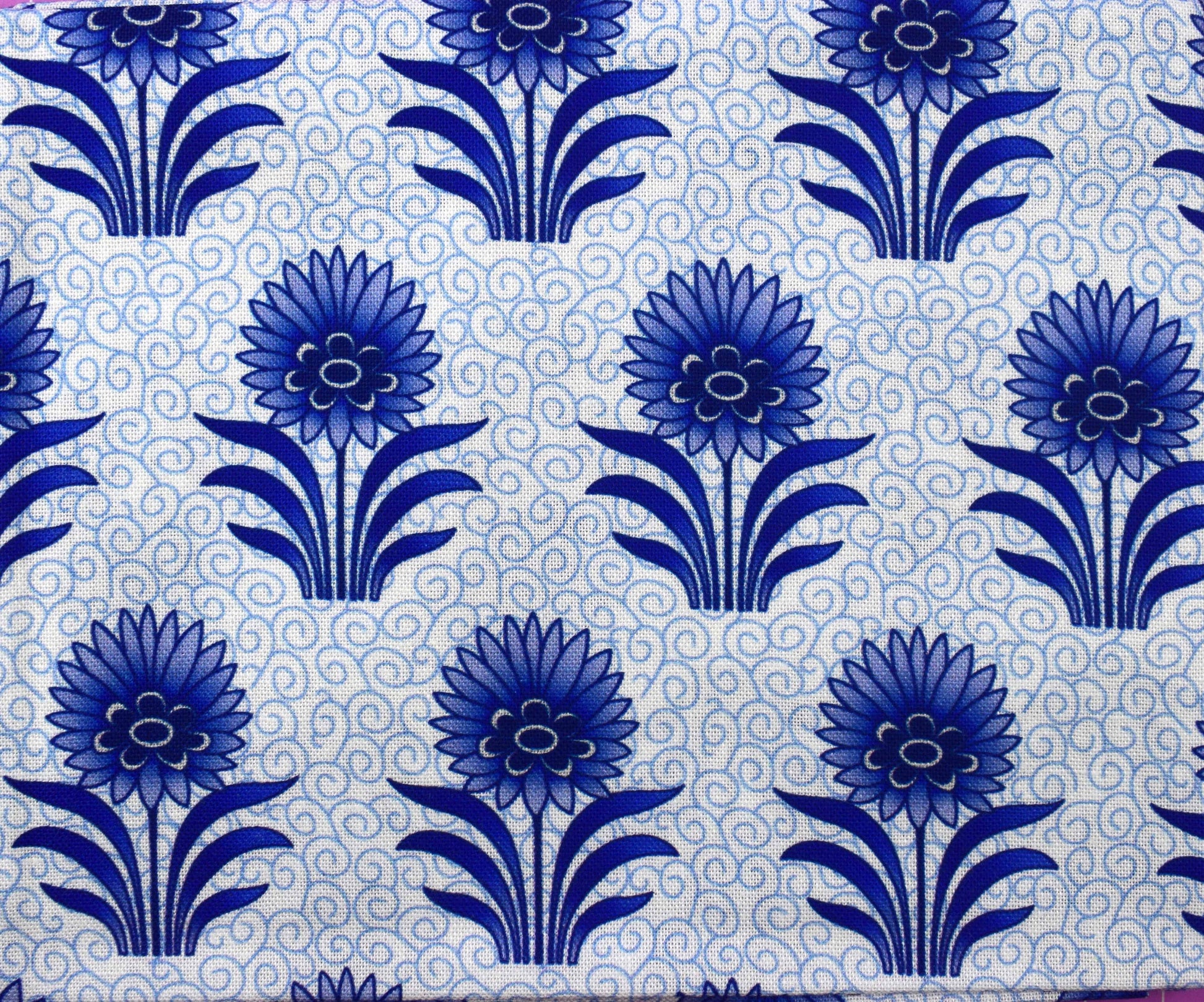 Blue and white Floral fat Quarter Bundle, Ornamental blues, quilting fabric - The Quilt Sanctuary